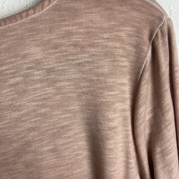 Knox Rose Size Xl Blouse Neutral Pink V Neck Flared Sleeves Studded Hippie Boho - Picture 3 of 8